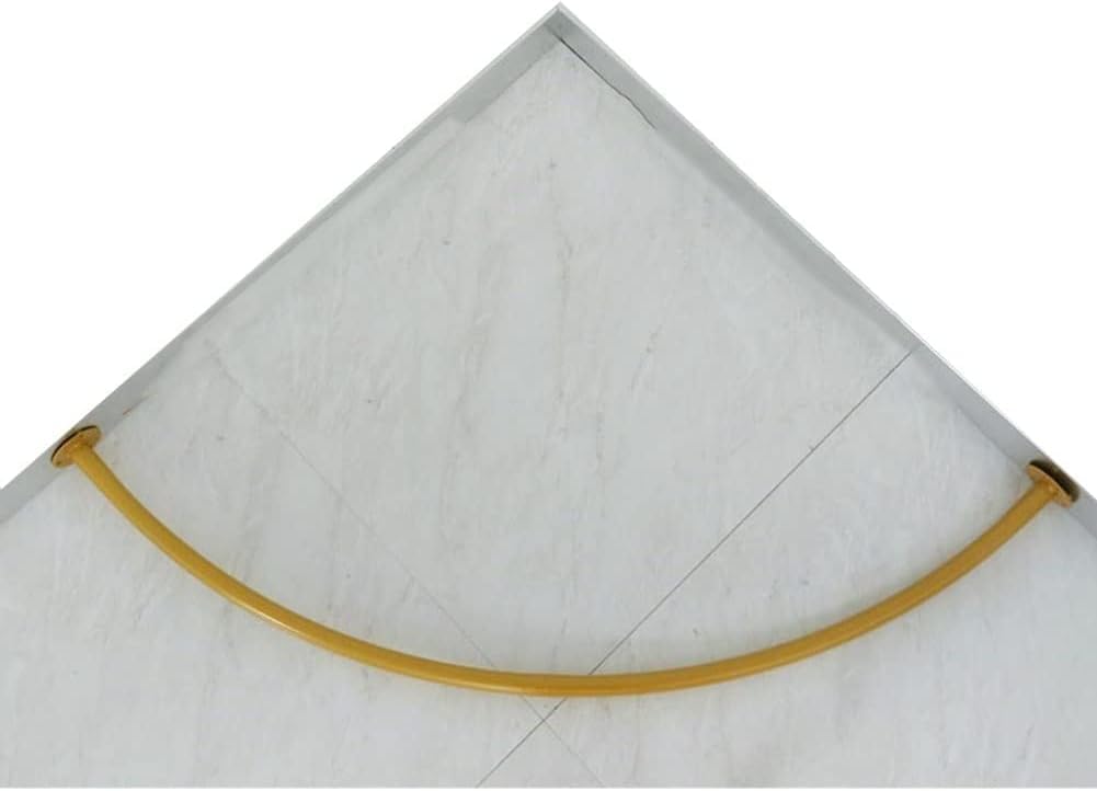 Tringle à rideau d'angle en métal 90 x 90 cm barre de douche et étagère pour dressing