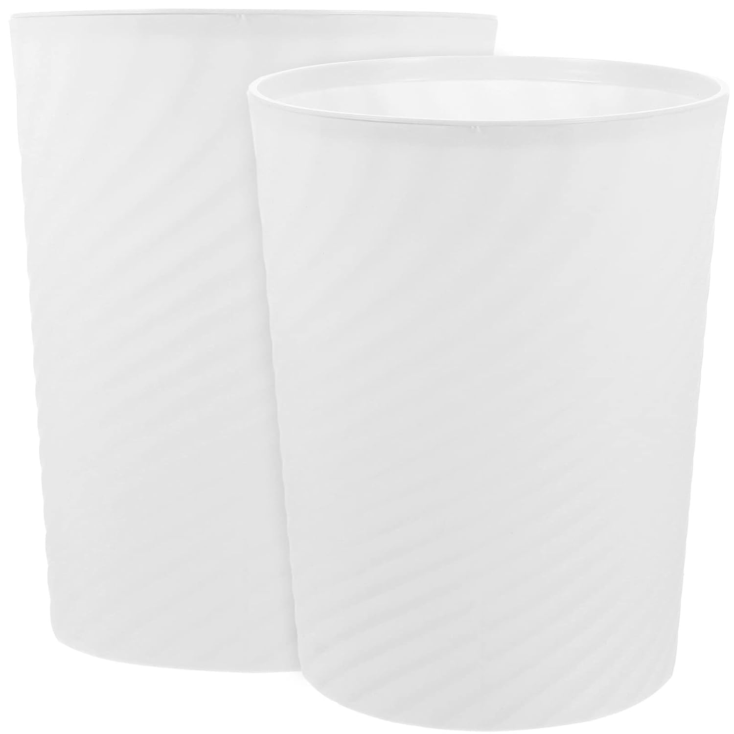 OUNONA 2pcs Threaded Trash Can Kitchen Waste Bin Plastic Garbage Can Plastic Wastebasket Trash Container Waste Paper Bucket Bathroom Garbage Can Convenient Trash Basket Home Paper Bucket