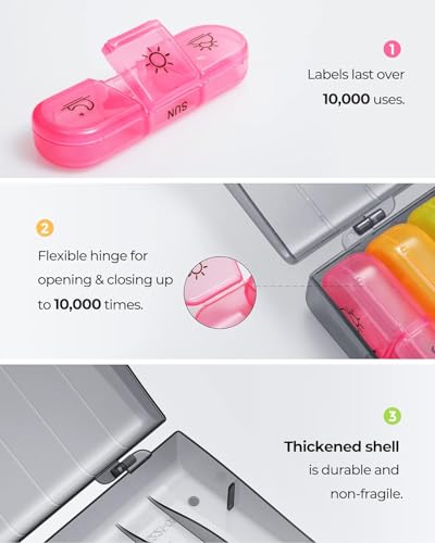 Image of Weekly Medicine Organizer Box 03 Times a Day, Tablets Container Case Travel Pill Box For 07 days | Multicolor | 01 Pcs