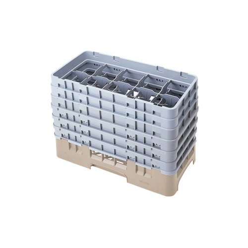 Cambro 10HS1114184 Camrack Glass Rack with 6 extenders half size 10 compartment