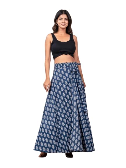 Jaipur Export qulity Cotton Hand Block Floral Printed Wrap Around Women’s and Girls Free Size Skirt Rapron.-picture-30