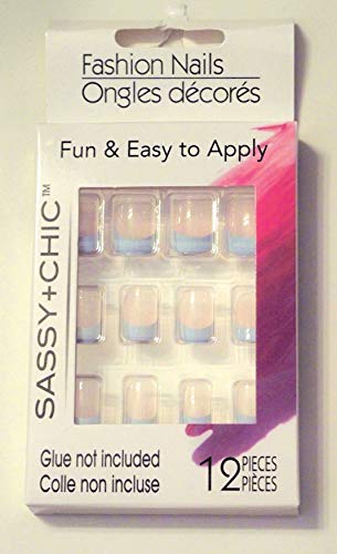 French Manicure Set Designer False Nails - Pre-designed & Professional