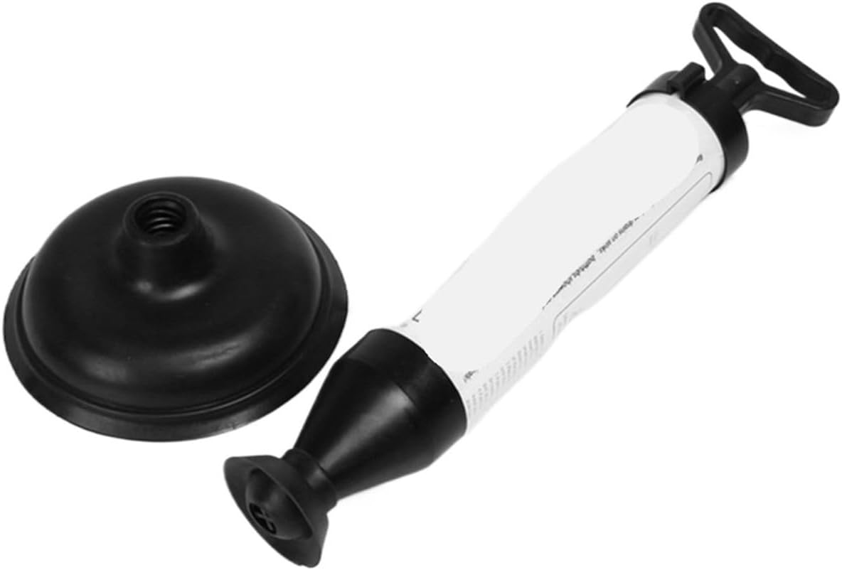 Drain Plunger High Pressure Toilet Tool with 2 Type Suction Cups Pump Pipeline Dredge for Bathroom