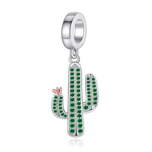 Abalorio de cactus de plata 925 DAYLINLOVE para pulseras de amuletos naturales