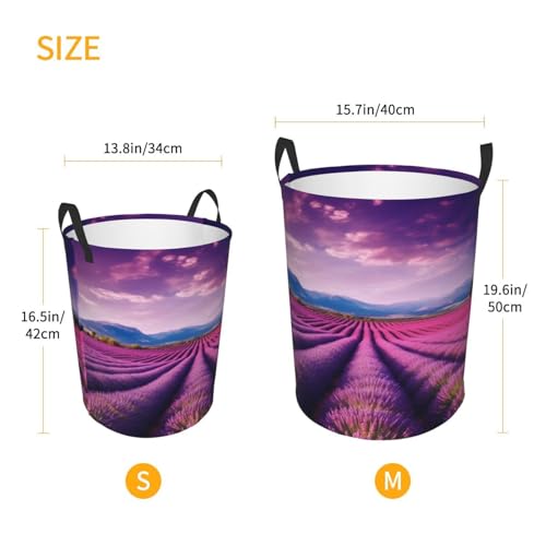 Panier à linge autonome Lavender fields grand sac de rangement durable - 6