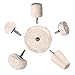 Produktbild Polierscheibe,Heatigo 6 Stück Weiß Polierscheibe Pad Mop Kit Kegel-/Säulen-/Pilzförmiges Polierwerkzeug für Metall-Aluminium, Edelstahl, Chrom, Schmuck, Holz, Kunststoff, Keramik, Glas, etc