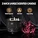 Viyffo 20oz Large Black Funny Scented Candle for Men – Vanilla & Amber Oud, 3 Wick Non Toxic Soy Candle, Matte Ceramic Jar, Luxury Home Fragrance, Elegant Winter Décor & Premium Valentines Day Gift
