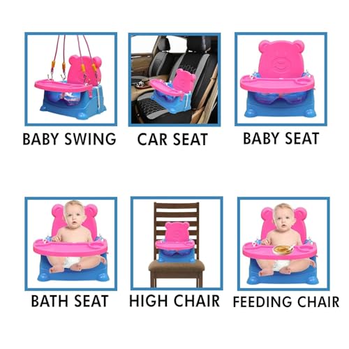 Image of Maanit Multipurpose Baby Swing Jhula with Adjustable Straps (Blue)