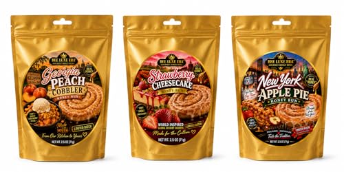 BEE LUXE ERA™ Bigger Flavor Honey Buns™ Variety Pack – Strawberry Cheesecake, Georgia Peach...