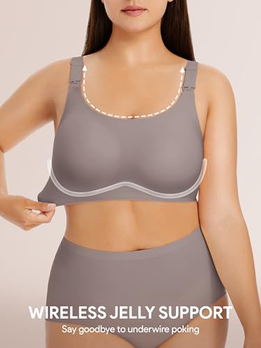 Image of Angelhood Seamless Nursing Bra for Women Wire Free Full Coverage Nursing Bra T-Shirt Bra with Extra Extender