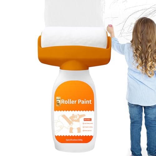 Rodillo De Pintura Recargable | Pintura De Pared Portátil 0.5 Kg | Herramientas De Aplicación Para Oficinas Muebles Puertas De Salón Baño Interiores Madera Bañera
