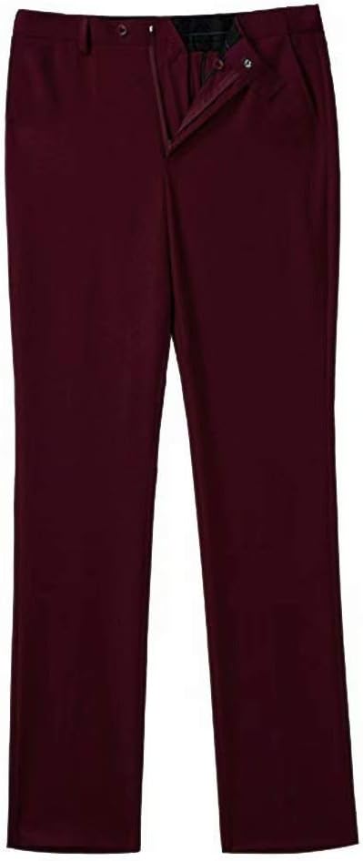 Yanlu Suits for Men Burgundy 3 Pieces Notch Lapel Slim Fit Prom Suits Tuxedos for Men Jacket Vest and Pant Business Wedding Suits bg-4842