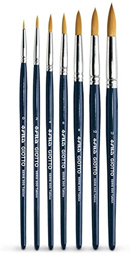 Kit Pincel Giotto Taklon Redondo Série 500-7 pinceis