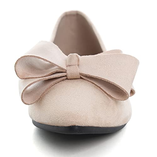 SAILING LU Bowknot Ballet Flats Womens Pointed Toe Apricot Size 8.5 by SAILING LU - Used condition - Image 5