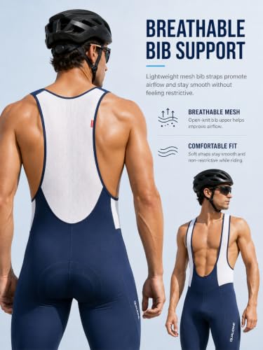 Image of qualidyne Men's Cycling Bike Bib Long Pants Cycling Tights with 3D Breathable Pad, Excellent Performance & Better Fit