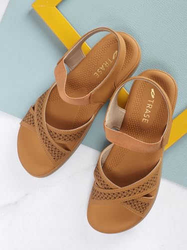 Image of TRASE Casual Flat Sandals For Women | Footwear For Woman | Flats | Women Sandals | Comfortable Sandals For Women And Girls | Softs And Stylish Sandal For Office And Daily Use