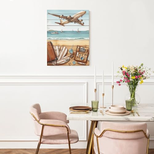 Toile murale pour raviver un mur blanc salon style vacances côtières - 5