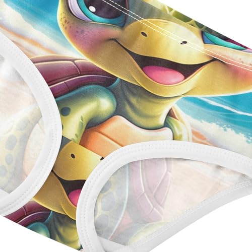 Designer Toddler Underwear Custom 2t Cotton Panties Little Girl Cute Turtle Beach Funny Briefs Undies Kids4