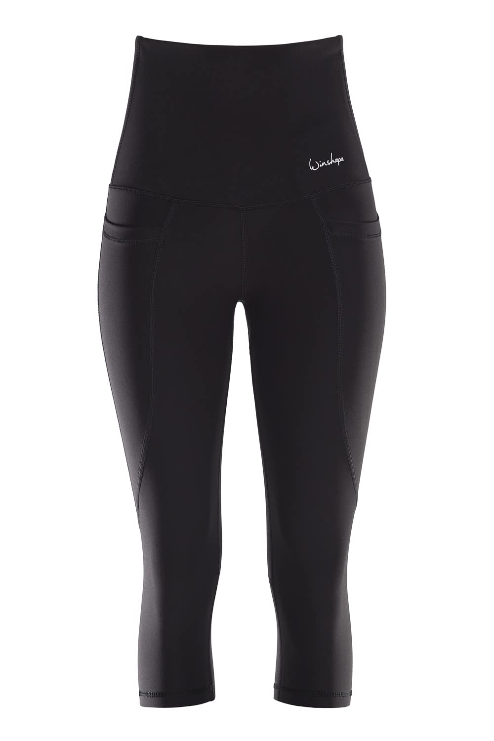 Winshape Women's Black Functional Comfort ¾-Tights Hwl215c High Waist Leggings, Xl