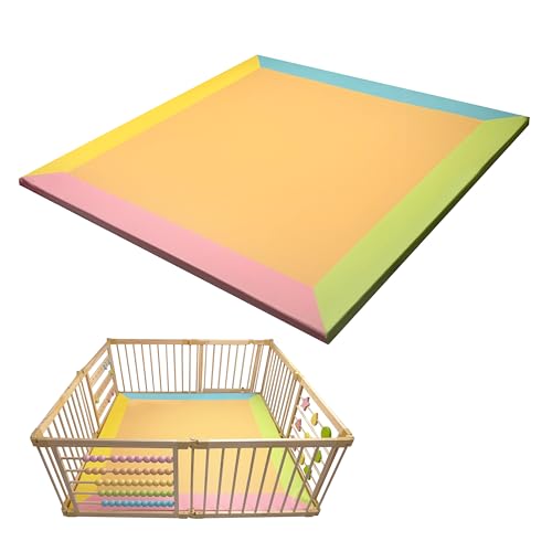 Zety Compatible Baby Play Mat - PU Leather Baby Playpen Mat - Waterproof Baby Play Mats for Floor - 1.5