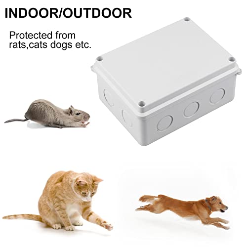 CPROSP Abzweigdose Wasserdicht IP65 Feuchtraumdosen Aufputz-Abzweigkasten 150x110x70mm für Ø6-12 mm, mit 10x Kabelverschraubungen, mit Lochsäge 20mm