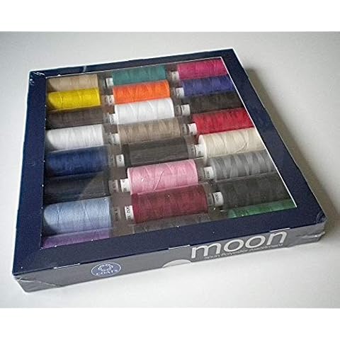 Coats Moon Assorted Dark 120s Sewing Machine Polyester Thread Cotton 1,000 Yards Cover
