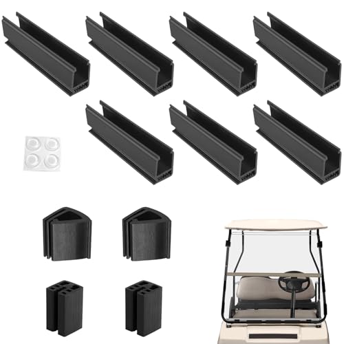 Golf Cart Windshield Clips Kit with Windshield Mounting Sash Clips for Club Car DS/Yamaha Windshield Retaining Clips Fit 1x1 Struts Rail for Club Car DS 1982-up/Yamaha G2 G8 G9 G14 G16 G19 G22