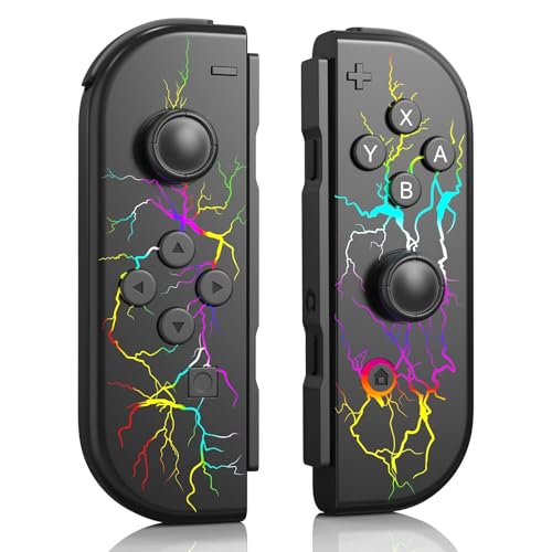 Nintendo Switch Joy-Con Controller Replacement, RGB Lightnin...
