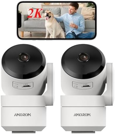 2K Indoor Security Wifi Camera with AI Custom Alerts, Pet Dog Cam...