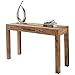 Produktbild WOHNLING Konsolentisch Massivholz Akazie Konsole mit 1 Schublade Schreibtisch 120 x 40 cm Landhaus-Stil Sideboard Modern Massiv dunkel-braun Echt-holz Natur Anrichte PC-Tisch Sekretör Tisch Flur