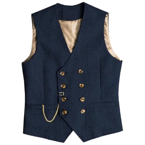 Men's Regular Fit Wedding Waistcoat – Groom & Groomsmen Suit Vest4