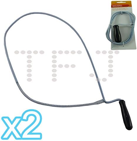 1M Long Drain Python Cleaning Rod - Quick And Easy Way To Clear Drains (Pack of 2)
