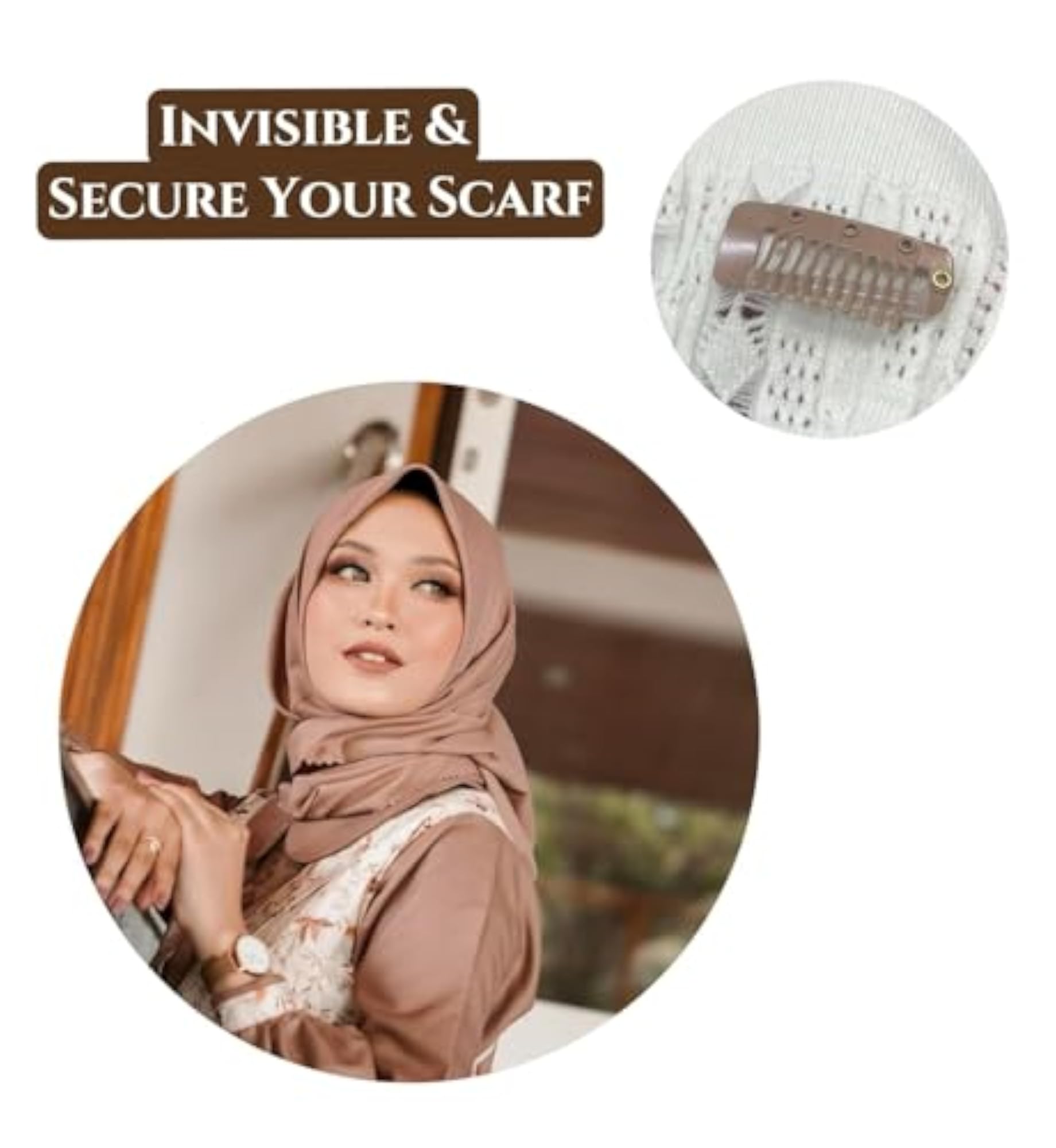 Chunni Clips with Safety Pins, Strong Grip