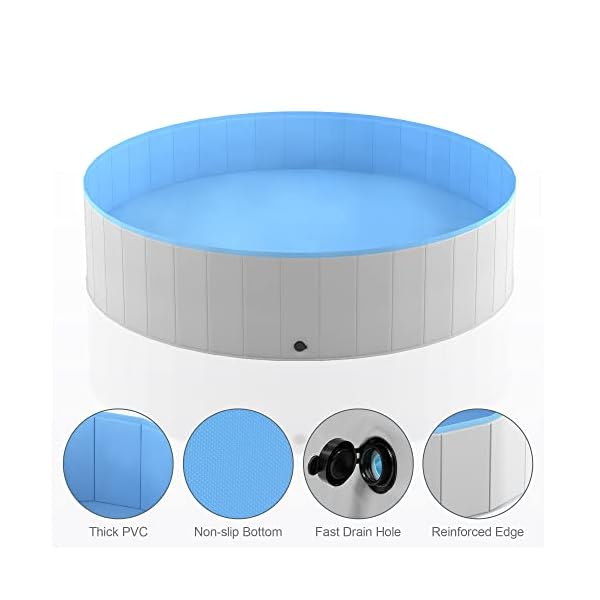 Portable Dog Pool - Niubya Foldable Pet Swimming Pool