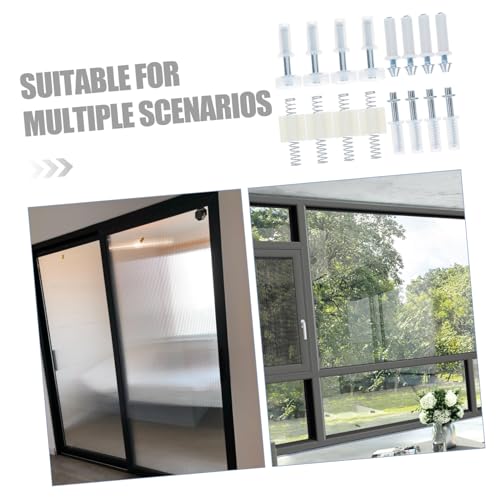 Kit de reparación de herrajes para puerta plegable 16 piezas con rodillos y pivotes para puertas corredizas de armario miniatura 3