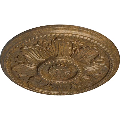 Image of Ekena Millwork CM18EDRZS Edinburgh Ceiling Medallion, Rubbed Bronze