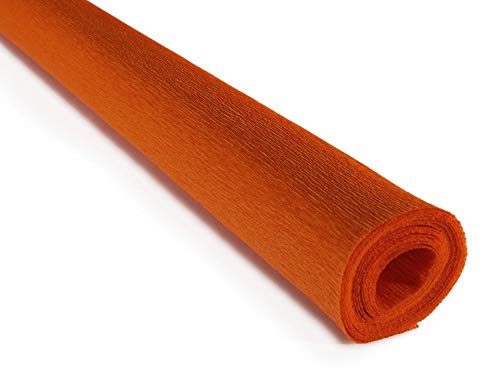 FloristryWarehouse 374 - Rollo de papel crepé (90 g, 50 x 150 cm), color naranja