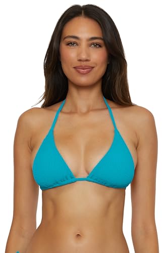 Lucky Brand Women's Valencia Triangle Bikini Top, Adjustable, Tie Back, Swimwear Separates