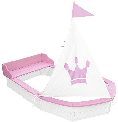 Preisvergleich Produktbild Sandkasten Boot Princess (Weiß-Rosa)