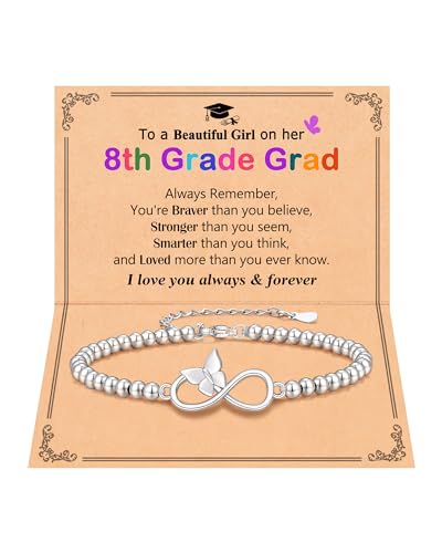 UPROMI 5th Grade/8th Grade Graduation Gifts for Girls Class Of 2024 Graduation Gifts Butterfly Bracelet