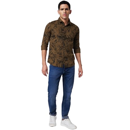 Image of Spykar Men's Regular Fit N /A Full Sleeve Printed Casual Shirts