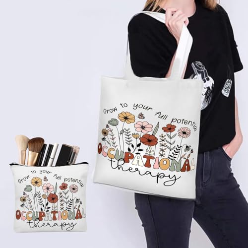 Occupational Therapy Gifts, Occupational Therapy Bag, 4 Pcs That Can Be Given to Professional Medical Practitioner, Including Tote Bag, Makeup Bag, Key Chain and Badge Holder to Show Your Appreciation - Image 8