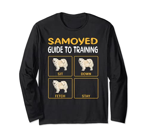 Samoyed Guide To Training Dog Obedience Long Sleeve T-Shirt, Black