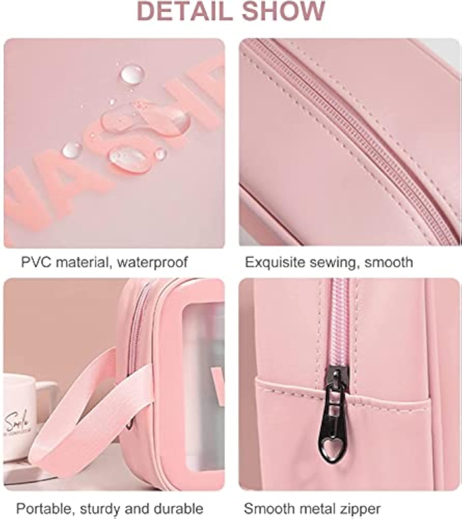 Travel Makeup Pouch Set, 3PCS Cosmetic Organizer Bag