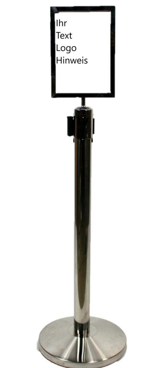 Desinfektionsständer Desinfektionsspender Hygienestation 500ml 110cm mit Plakathalter und Absperrseil
