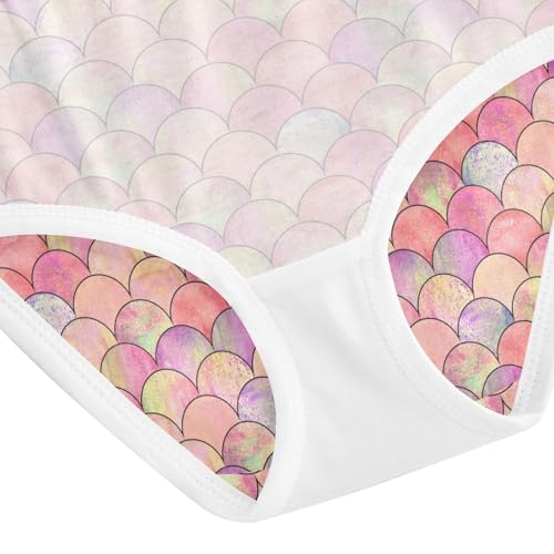 Little Girl Underwear Toddler Panties Kids Undies Mermaid Scale Colorful Soft Cotton Briefs 2T-8Y 5