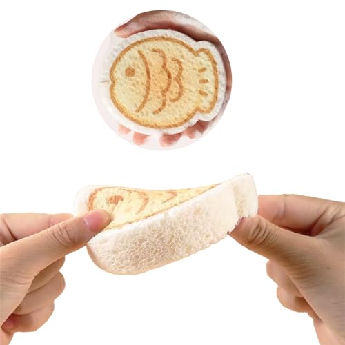Image of Cute Cat Fish Dish Sponges Kitchen,Compressed Cellulose Sponges Home and Kitchen Cleaning Supplies（4PC）