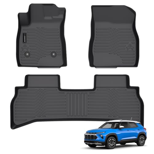All Weather Floor Mats Fit for Chevrolet Chevy Trailblazer FWD 2021-2025 2026 TPE Rubber Liners Trailblazer FWD 2021-2025 2026 Accessories Set All Season Guard Odorless Anti-Slip Floor Mats