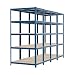 Certeo Mega Deal | 4x Scaffali per charichi pesanti – Profondità 60 cm - 265 kg capacità per ripiano | Scaffale metallico Scaffale industriale scaffale per l'officina scaffale per il garage
