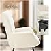 tectake® Skandinavischer Stil Ohrensessel, Teddy Sessel Hygge, Bouclé Sessel Wohnzimmer, Schlafzimmer, Statement Piece Loungesessel, belastbar bis 150 kg